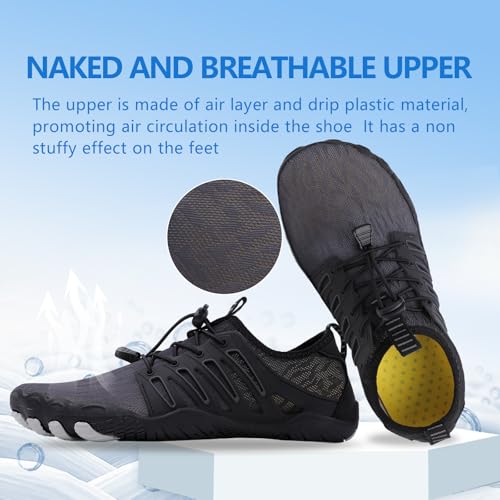 Image of SIOSNETA Hike Barefoot Shoes for Women Men, Breathable Non-Slip Athletic Footwear, Wide Toe Water Shoes for Hiking, Non-Slip Neuropathy Shoes for Women Men, Grounded Comfort wear