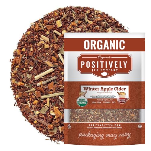 Image of Organic Positively Tea Company, Winter Apple Cider Rooibos Tea, Loose Leaf, 16 Ounce
