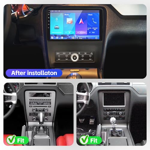 Radio para auto con pantalla táctil 10 pulgadas para Ford Mustang 2010-2014 miniatura 3