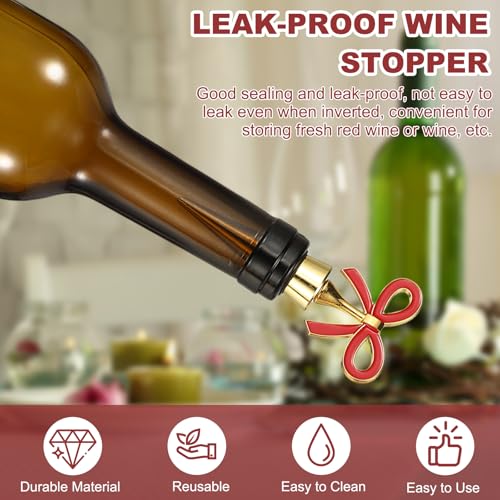 Tapones de vino con lazo decorativo, el detalle ideal para bodas, vacaciones y fiestas 5