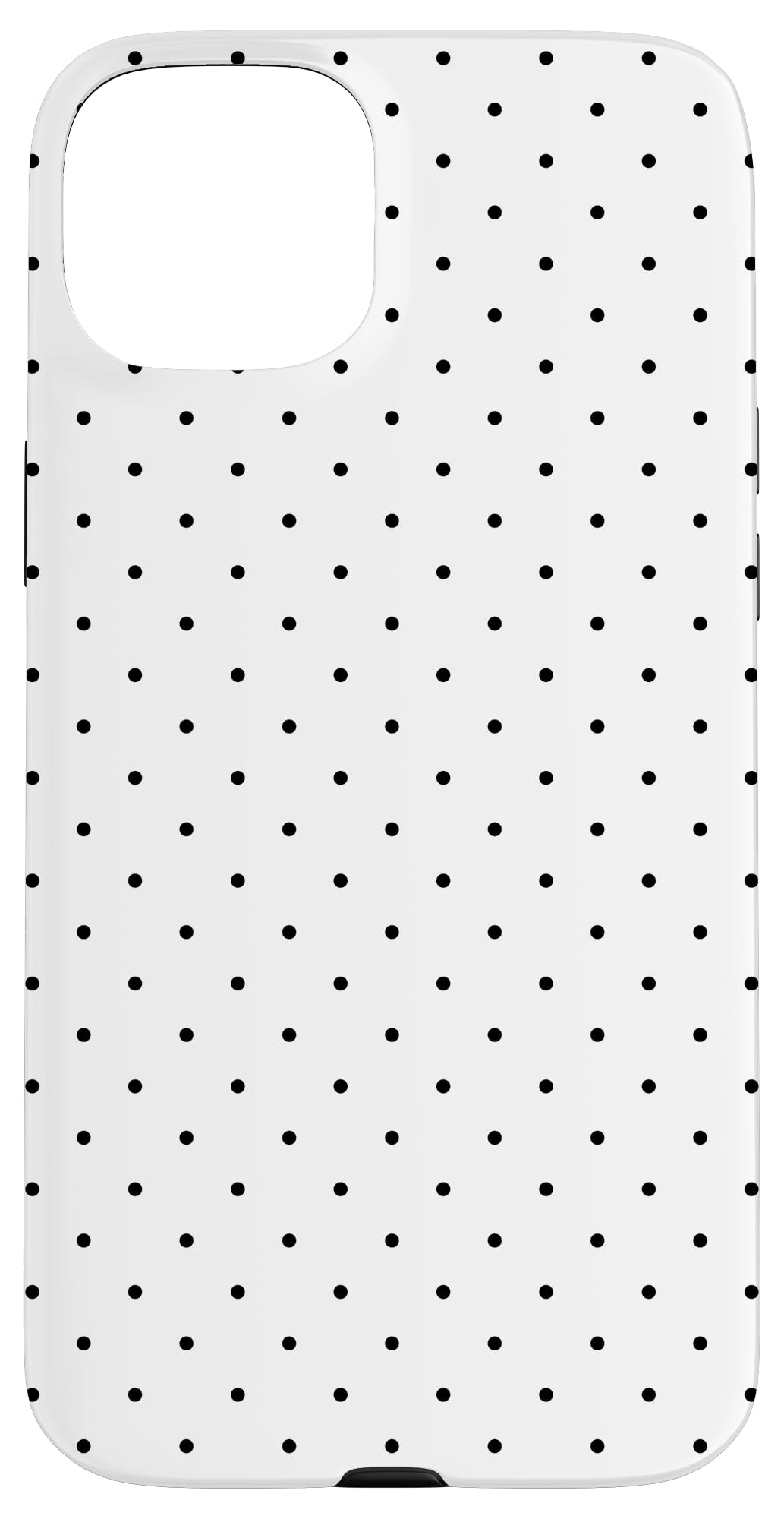 iPhone 15 Plus Boho Tiny Polka Dot Rockabilly Cute Black and White Polkadot Case