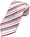 Scott Allan Mens Striped Tie - Red & Gray