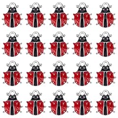 30pcs Enamel Ladybug Charms 10x12mm