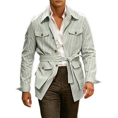 Chemise de mariage homme stretch à rayures élégante et fluide