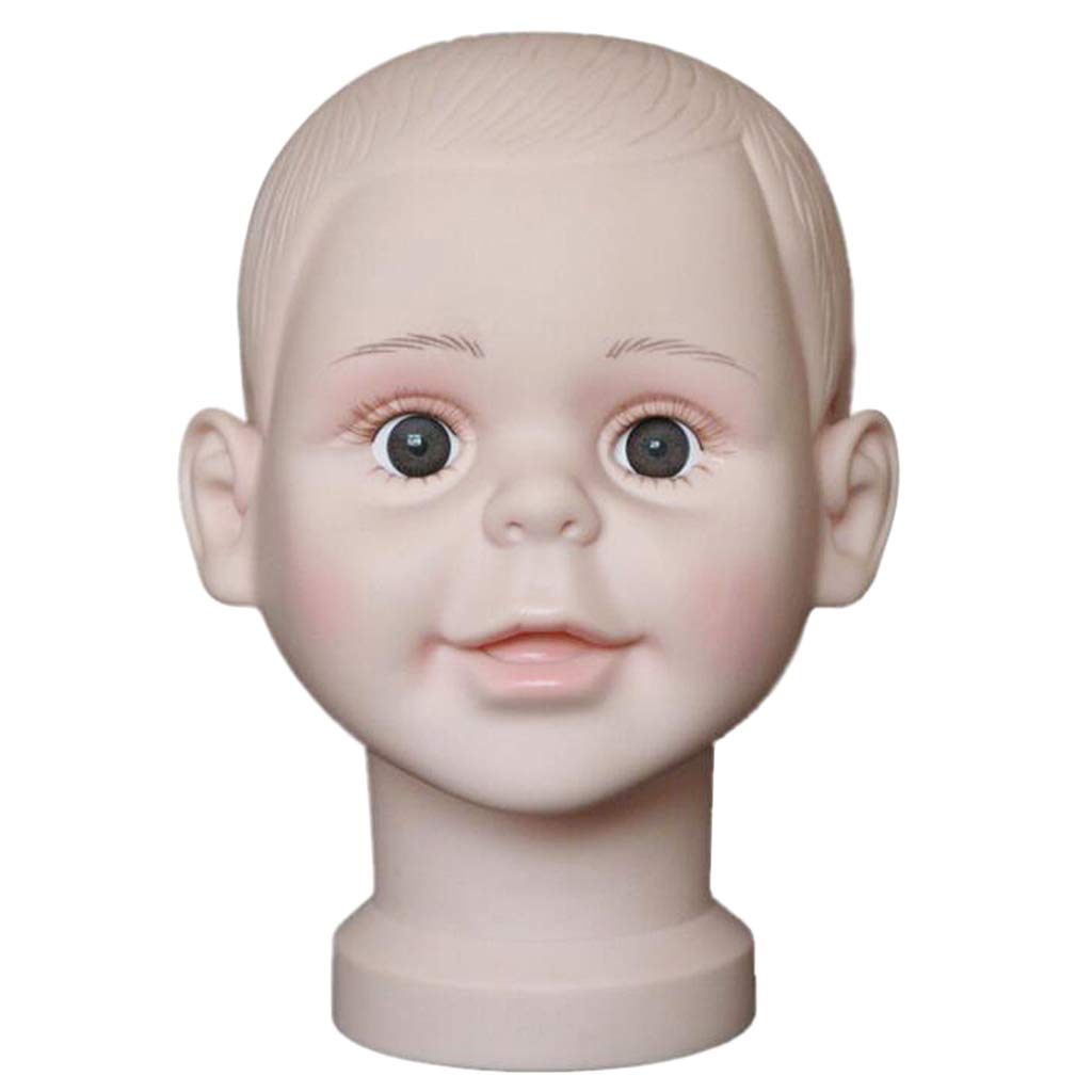CUTICATE Kinder Dekokopf Baby Kopfmodell Puppe Mütze Hüte Perückenkopf Schminkkopf zum Anzeigen von Perücken, Hüten, Brillen usw. - Acryl