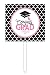 Creative Converting Congrats Yard Sign Party Decoration with Glamorous Grad Collection, Black/White/Pink