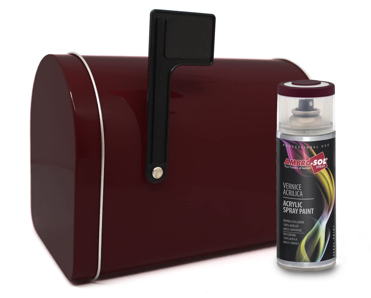 Ambro-Sol - Mehrzweck Acryllack Spray V4003007, Hochglanzfarbe für Innen und Außen, Acryl Spray für Alle Materialien, 400 ml Recyclebare Acryl Sprühfarbe Weißblech-Sprühdose - Amaranth