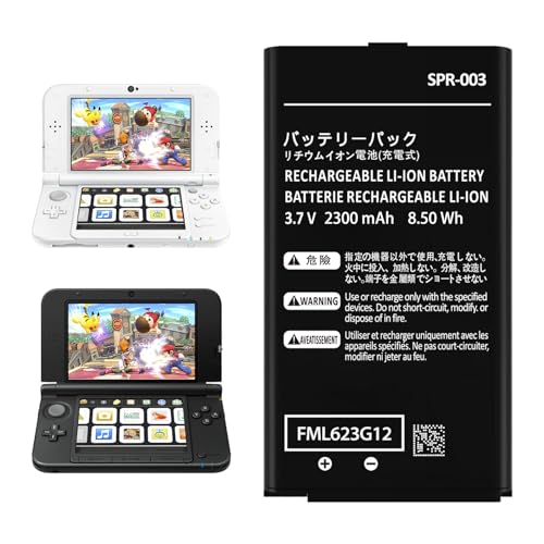 SPR 003   Batería de repuesto para Nintendo 3DS XL/LL & New 3DS XL RED 001, 2300 mAh (nueva actualización 2026)