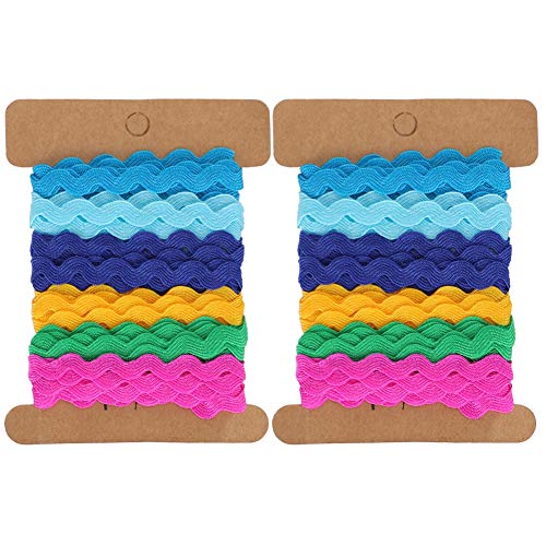 Catálogo para Comprar On-line Cintas en zigzag más recomendados. 50 Cinta en zigzag de Color, Material hecho a mano, accesorios para el cabello, decoración de costura, 8mm, 2 uds. (1)