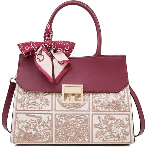 Image of FOXLOVER Medium Tote Bag for Women Designer Vintage Satchel Handbags Top-handle Purses