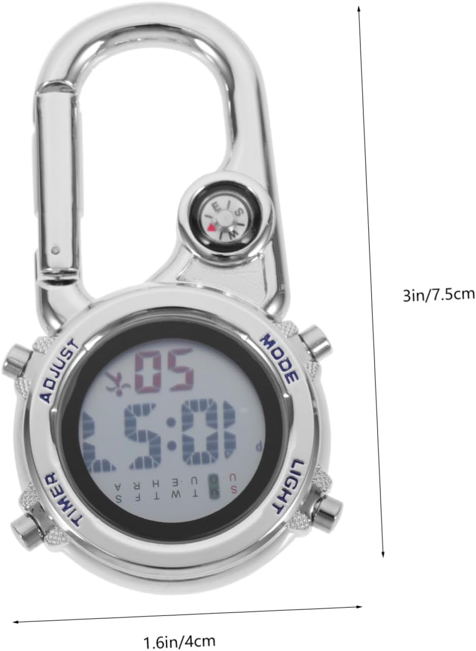 Gatuida Multifunctional Clip On Digital Carabiner Watch for Outdoor Sports Waterproof Shockproof and Portable LED Display for Climbing and Hiking
