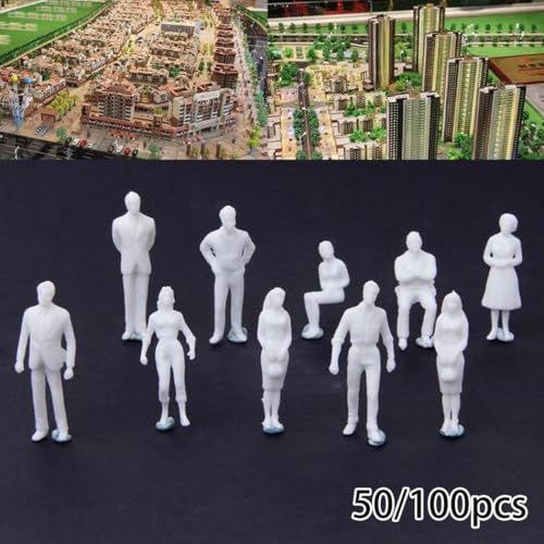 Model Making Supplies 50100 figuras humanas en miniatura a escala 1 75 para decoración (100 piezas)