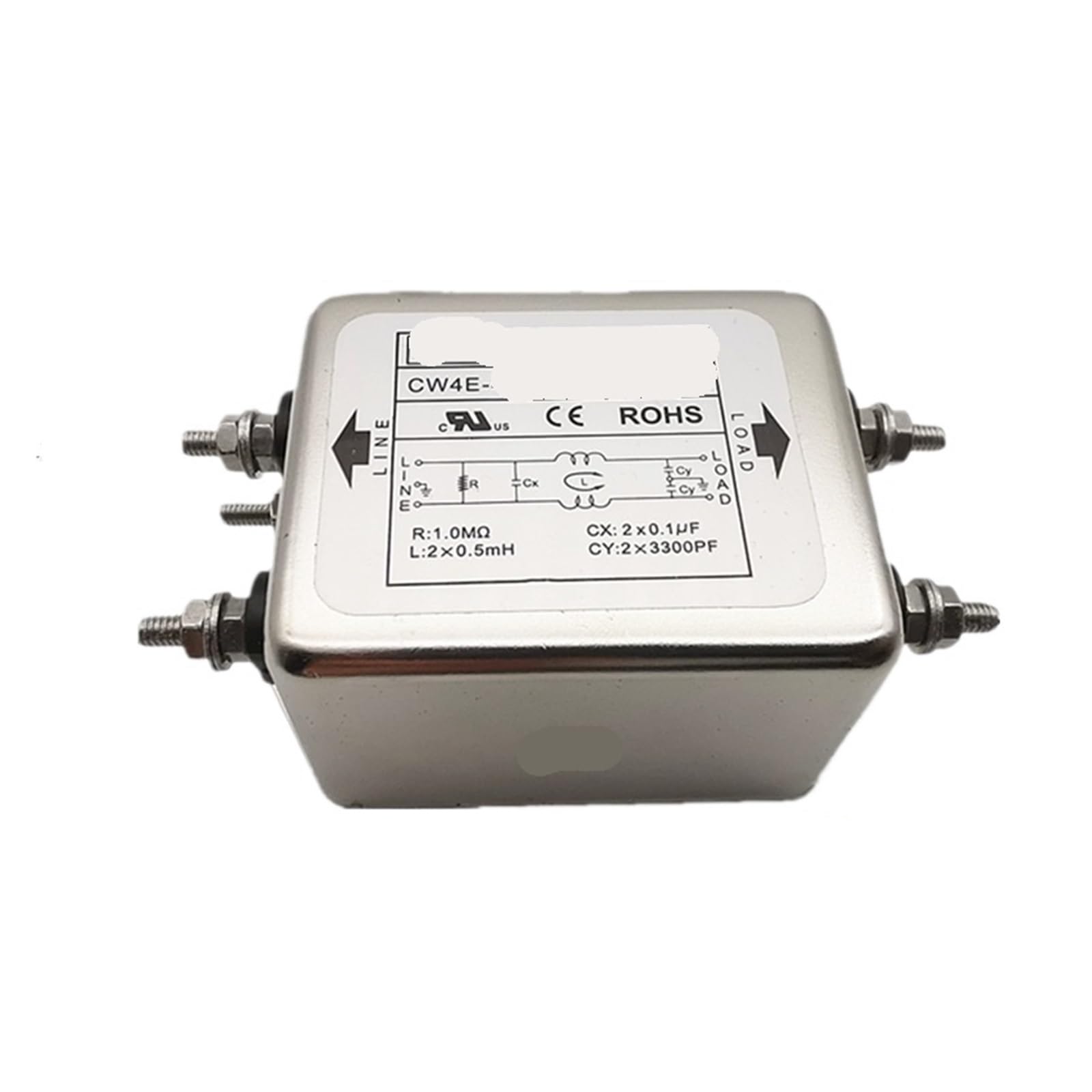 Filtre de puissance EMI monophasé CW4E-40A-S pour réseau 220V 40A