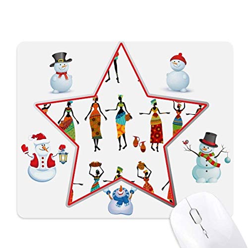 Tapis de souris de Noël style africain idéal pour le télétravail
