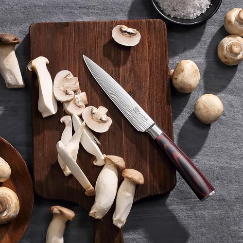 PAUDIN Juego de cuchillos de cocina Profesionales, 3 Pzas, Utensilios de Acero Inoxidable, Mango Madera, Cuchillos Chef Universal para Cortar Carne Verduras Pan Queso - imagen 9