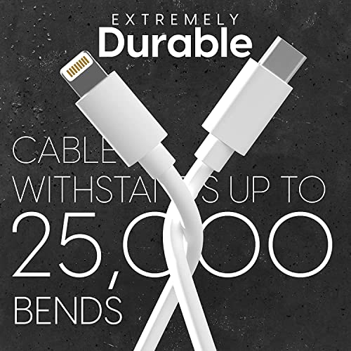 Image of USB C to Lightning Cable (MFi-Certified) 1M Fast Charger Cable USB-C Power Delivery Charging Cord for iPhone 14 /13 /12 /12 Pro Max /12 Mini /11 /11Pro /Xs /Max /Xr /X /8 /8Plus /iPad (CtoLightning-White)