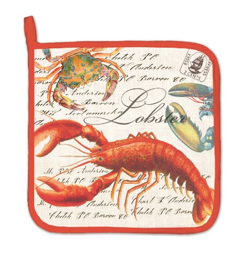 Michel Design Works Cotton Potholder, Lobster