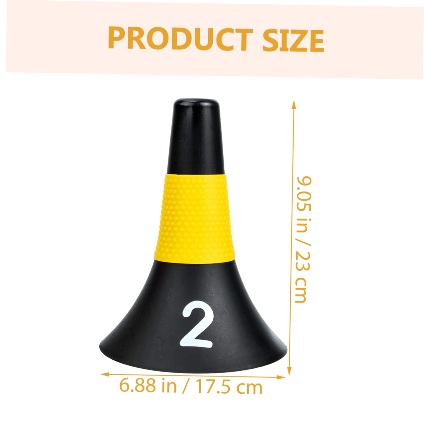 BESPORTBLE Sports Marker Cones 10pcs Bulk Cones for Pe Football Training Sign Cones Horn Shaped Obstacles Easy to Use for Training