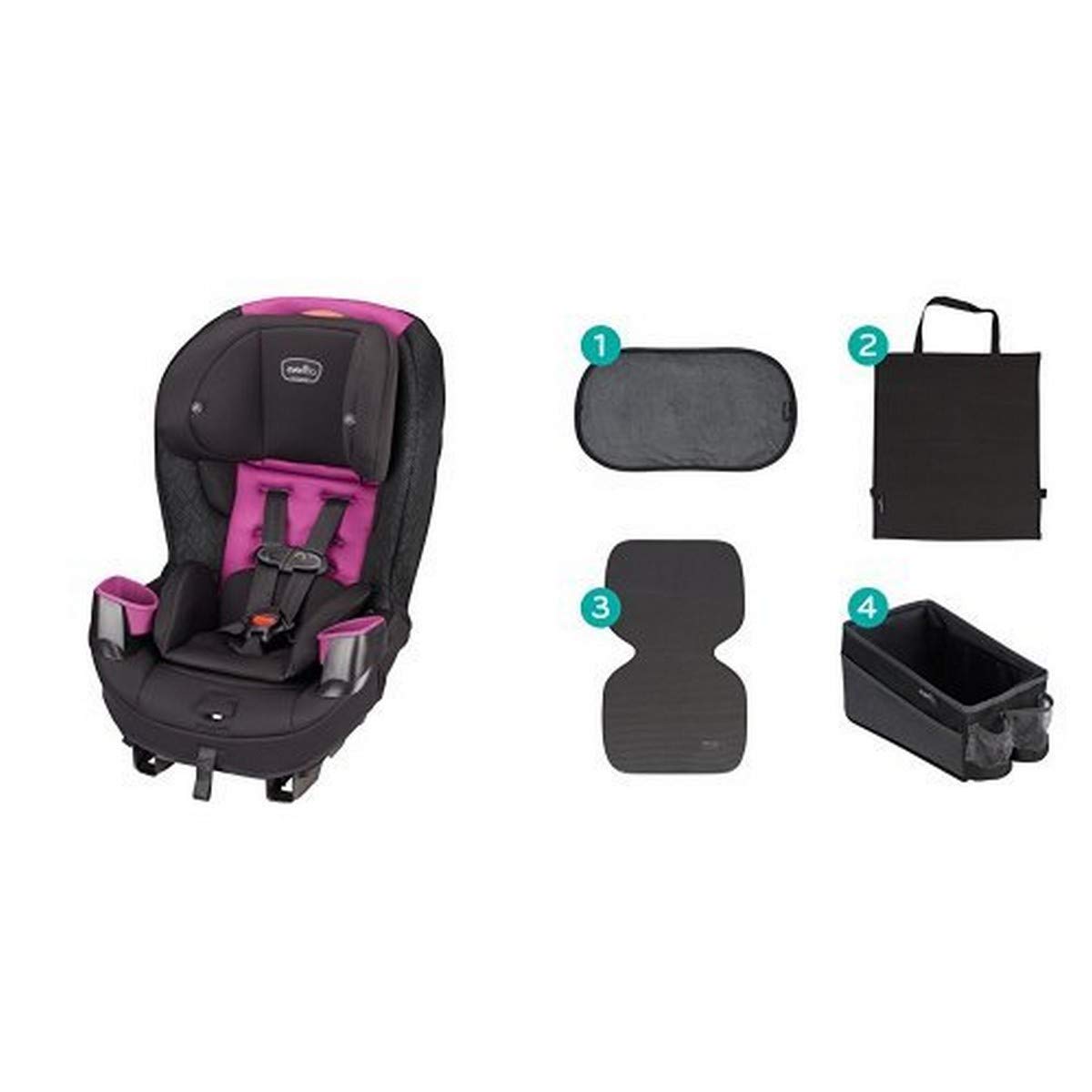 Evenflo Stratos 65 Convertible Car Seat, Pink Sunset with