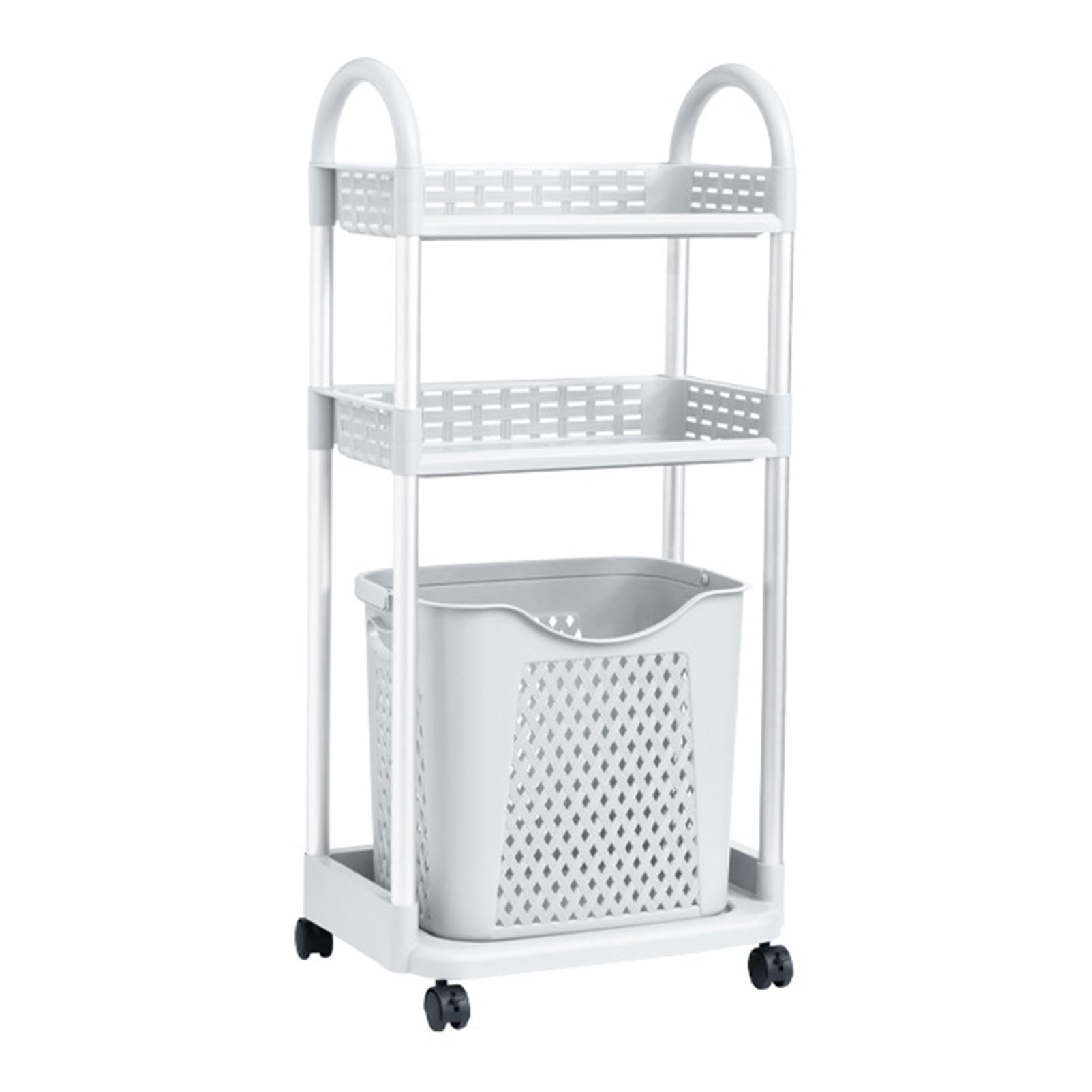 Plastic Dirty Clothes Hamper, Laundry Basket, Bathroom Clothes and Toys Storage Basket, Removable Pulley Dirty Clothes Bin