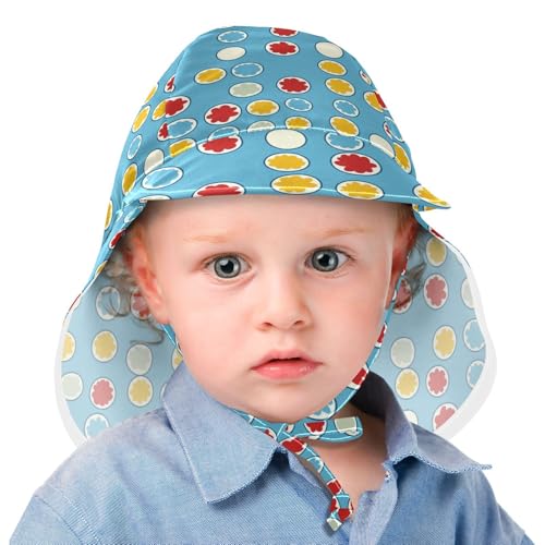 Polka Dot Country Style Cartoon Style Kid Sun Hat Baby Boys' Summer Hat Girls UPF 50+ Protection Adjustable Travel Essentials2