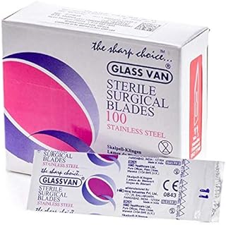 Myco Medical 3001T-12 GLASSVAN Surgery Blade, 12 Size, Stainless Steel (Pack of 100)