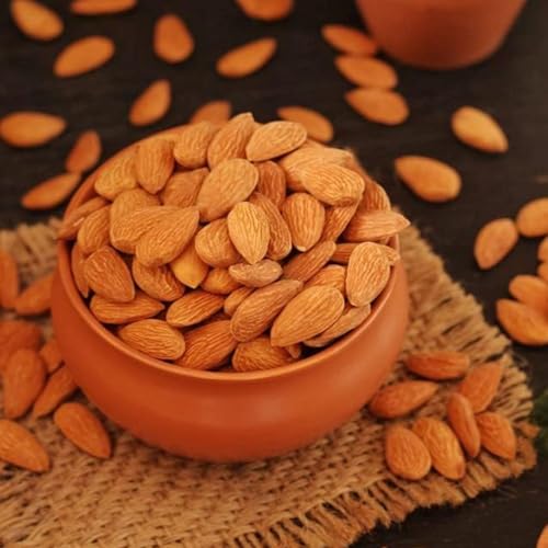 Image of LILA DRY FRUITS Almonds 100 grams | California Almond Raw and Natural Badam for Healthy Snacking | Almond for Cooking, Dieting & Breakfast | High In Minerals | Badaam Dry Fruits Perfect for Gifting