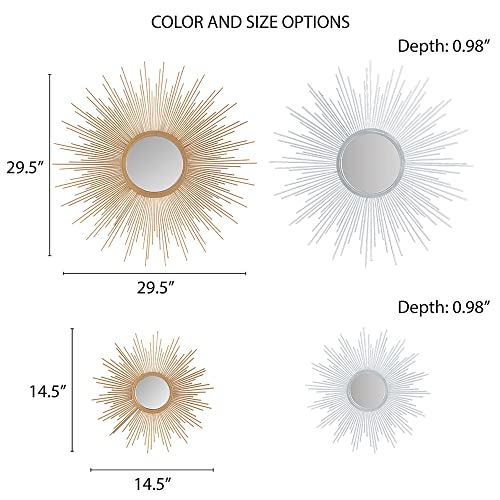 Madison Park MP160-0230 Wall Décor Fiore Metal Sunburst Mirror thumb #8
