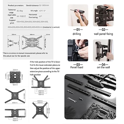 Support mural TV orientable pour éviter les reflets sur écran 32-70 - 7