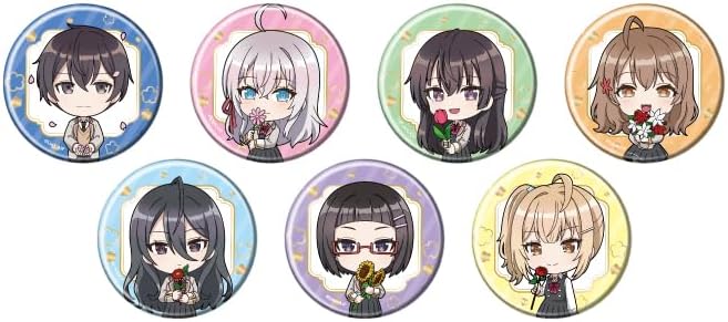 Sometimes Bosotto Russian, Ariya, Next to Delre, 05, Flower Ver. (Mini Carrylast) Tin Badge Complete Set, Box of 7