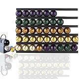 Genérico Soporte de cápsulas de café para Nespresso de 40 unidades, organizador de cápsulas con diseño compacto y elegante para tu cocina o lugar de trabajo. (Blanco)