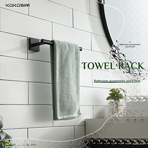 Image of KOKOSIRI Bathroom Towel Bar Hand Towel Holders Wall Mount Toilet Kitchen Cabinet Paper Holder Stainless Steel Bath Accessories Oil Rubbed Bronze 2 Pack, B3008ORB-P2