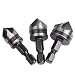 Rocaris 3 Piece 1/4" Hex 12/16/19mm Countersink Bore Set for Wood Metal Quick Change Bit, Pack in Metal Box