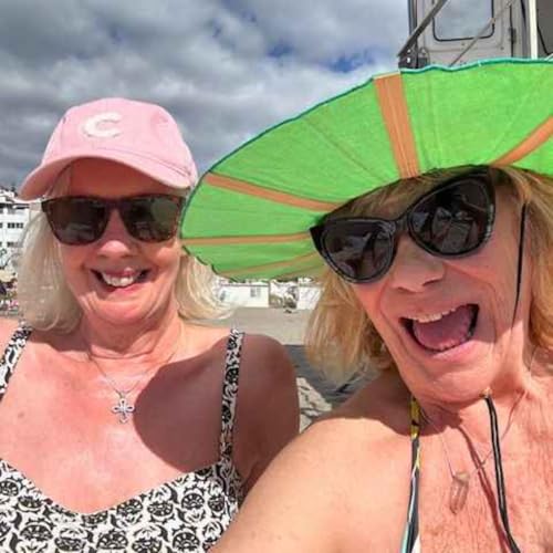 Christine and Sue on a short break