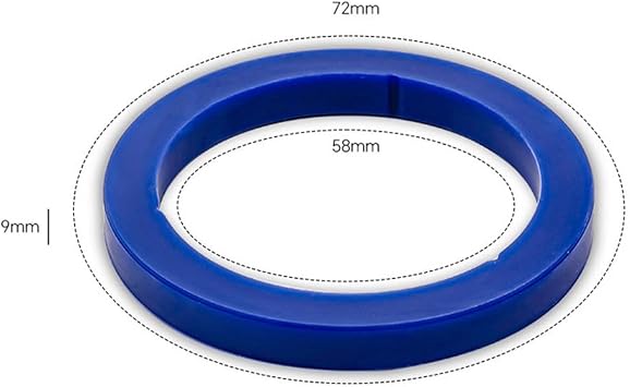 9Mm Silicone Group Head Gasket Seal For Cafelat, E61 for Espresso Coffee Machine, Blue Replacement Ring 72Mm OD 58Mm ID Espresso Coffee Machine Blue Replacement Ring