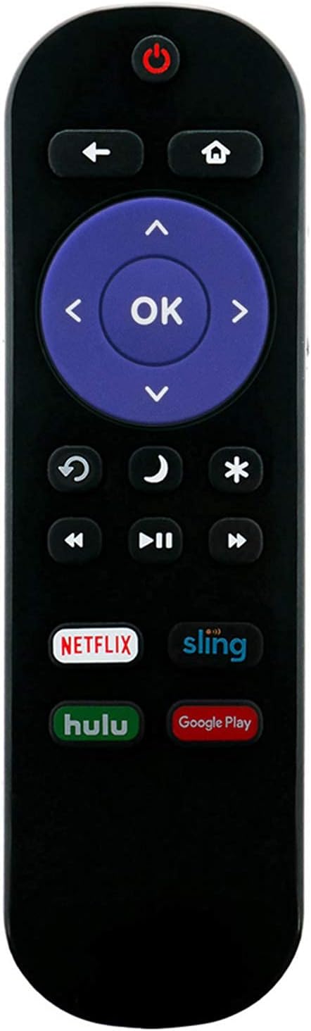 NS-RCRUS-17 Replace Remote fit for Insignia Roku TV NS-24ER310NA17 NS-65DR620NA18 NS-48DR510NA17 NS24ER310NA17 NS-32DR310NA17 NS-43DR710NA17 NS-55DR710NA17 NS-50DR710NA17 NS-43DR620NA18 NS-50DR620NA18
