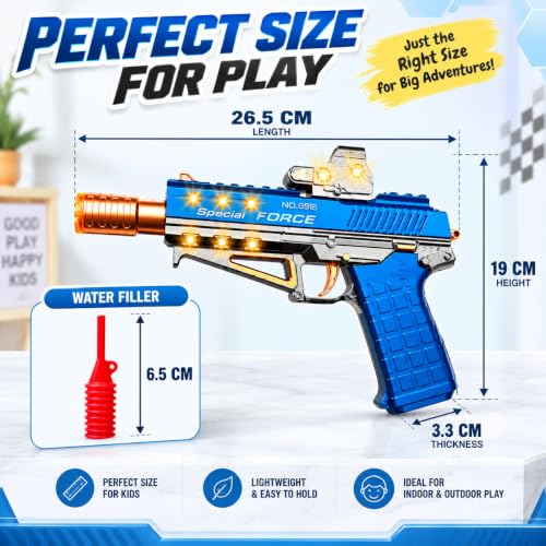 Image of Fog Gun for Kids Realistic Recoil & Cool Smoke Effect Heavy Plastic Material with Metallic Finish Sound & Lights with Water Filler Great Gift (Pack of 1 Gun) (Random Colour Dispatch)