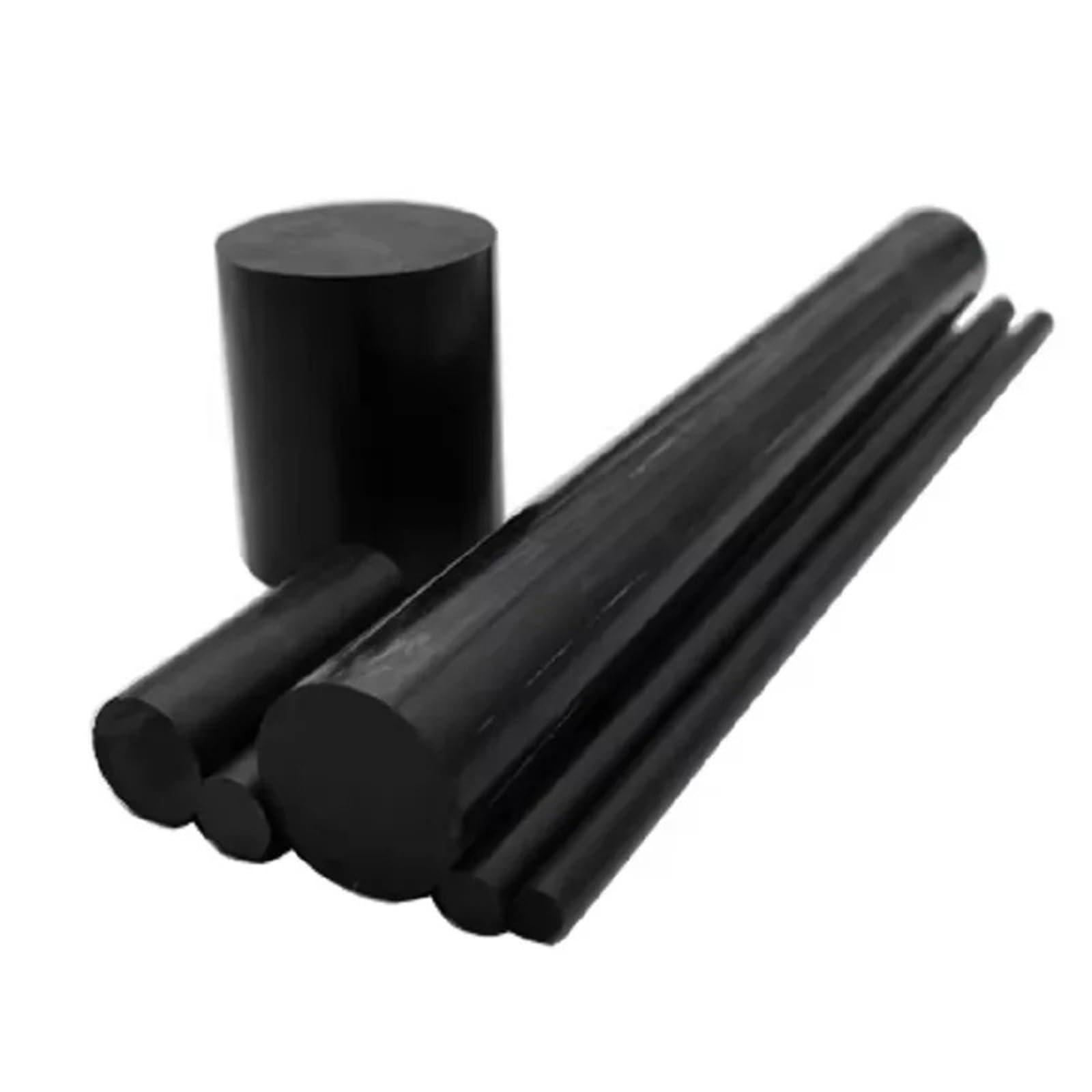 Barra for asta in nylon POM in plastica acetalica Delrin nera bianca 5mm 6mm 8mm 10mm 12mm~220mm Lunghezza 500mm 1m(Black,50x500mm 1pc)