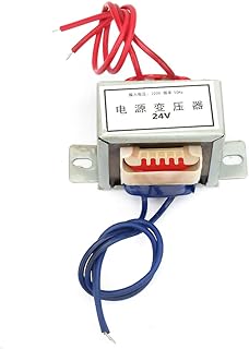 Eujgoov Power Transformer AC 220V to AC 12V 24V 10W 50Hz Single EI Power Transformer Power Converters(24V)