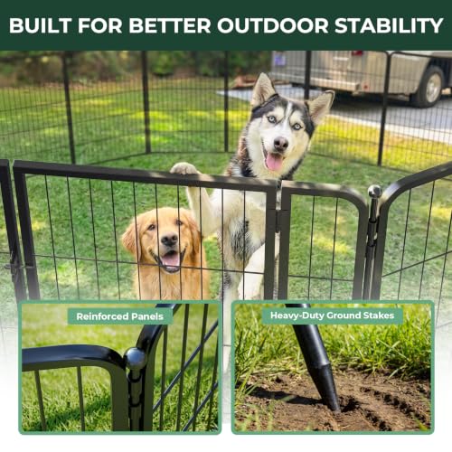 Image of FXW Instant Dog Playpen, RV Camping, Outdoor & Yard, 40 inch H, 16 Panels