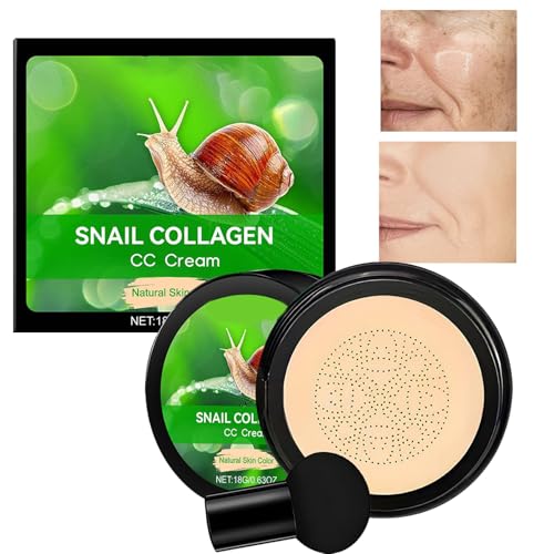 Air Cushion CC Cream - Corrector De Maquillaje Hidratante | CC Ligera Y Humectante Para Pieles Secas, Grasas Sensibles, Para Retoques Diarios, Duradera Fácil De Aplicar, Cobertura