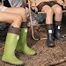 Gummistiefel für Damen, hoch, faltbar, wasserdicht, für Regen, Outdoor, Wandern, Hundespaziergänge, Wasserschuhe, Chelsea, grau, 37.5 EU