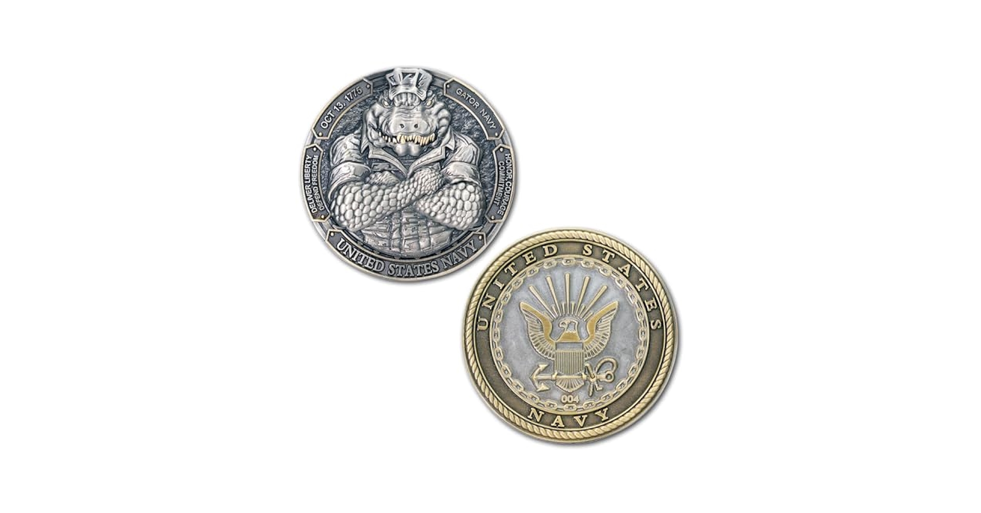 US Navy Gator Navy Crossed Arms Challenge Coin : Amazon.ca