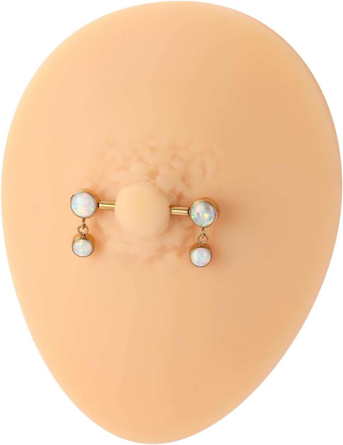 PEAKLINK Dangly Nipple Piercing Jewelry 14G Titanium Nipple Rings Internally Threaded Nipple Barbell Nipple Bars for Women