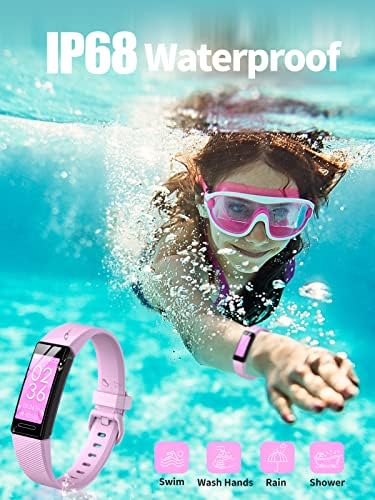 DIGEEHOT Kids Fitness Tracker, IP68 Waterproof Kids Activity Tracker Watch with Heart Rate Monitor, Sleep Monitor, 11 Sports Modes Fitness Watch with Pedometer, Calorie, Alarm,Gift for Kids Boys Girls