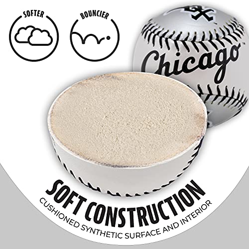 Franklin Sports Chicago White Sox Mlb Team Baseball - Mlb Team Logo Soft Baseballs - Toy Baseball For Kids - Great Decoration For Desks And Office #TOP2