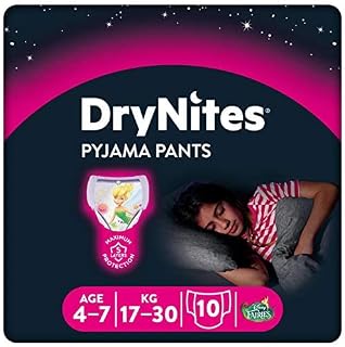 Huggies DryNites Girl's Pyjama Pants, 4-7 Years, 2 Pack of 3 x 10 pieces - 60 Diapers