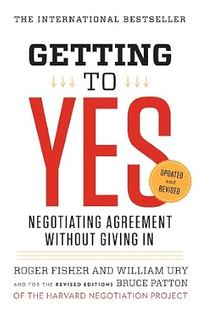 Book cover: Getting to Yes by Roger Fisher