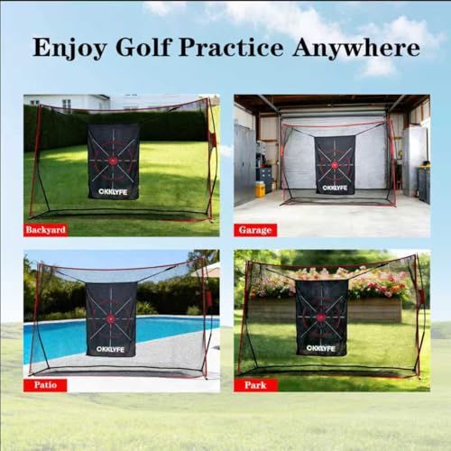 Golf Net,10x7FT Heavy Duty Golf Practice Net,Backyard Training Equipment - image 6