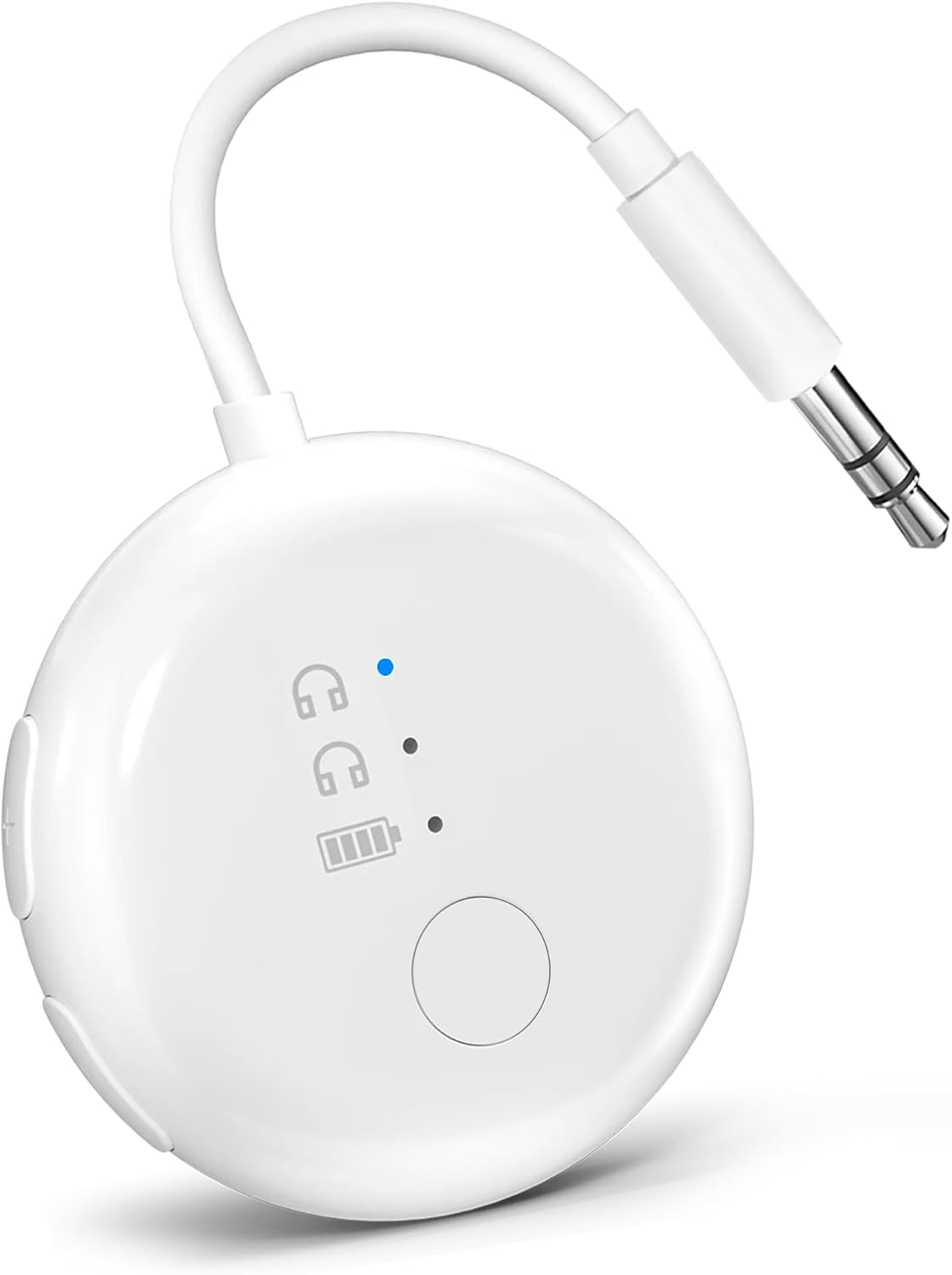 Avantree SoundJet R1 – Bluetooth Adapter Flugzeug für Kopfhörer & AirPods, aptX Adaptive, Qualcomm-Chipset, 20 Std. Akkulaufzeit, Kabelloser Audio Transmitter für Reisen - Weiß - Amazon product rated Grade B
